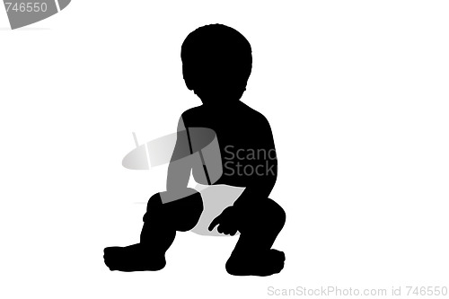 Image of Toddler Silhouette Illustration