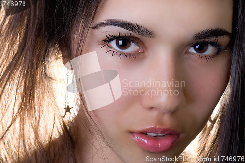 Image of Portrait of pretty young woman