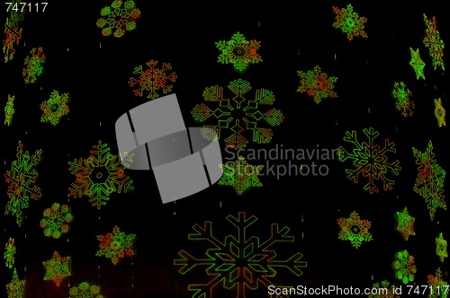 Image of Christmas snowflakes