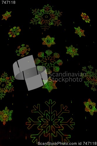 Image of Christmas snowflakes