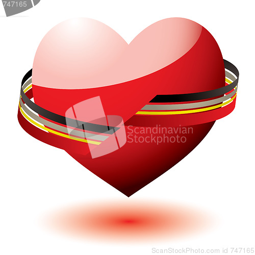 Image of love heart ribbon