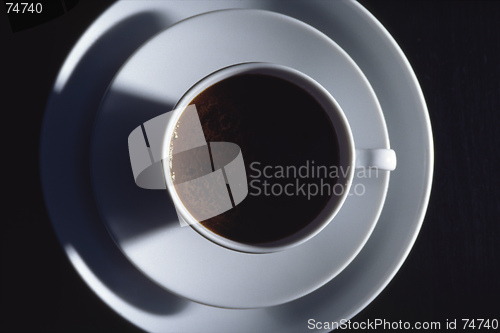 Image of coffee cup shadow play