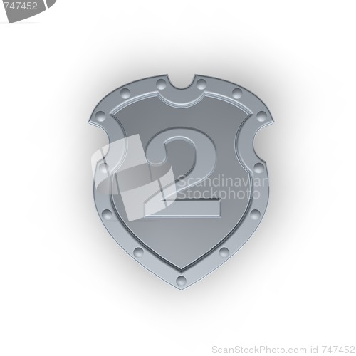 Image of shield with number two