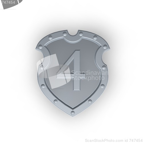 Image of shield with number 4