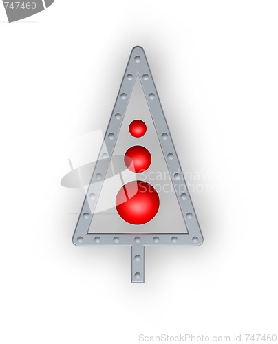 Image of abstract metal christmas tree