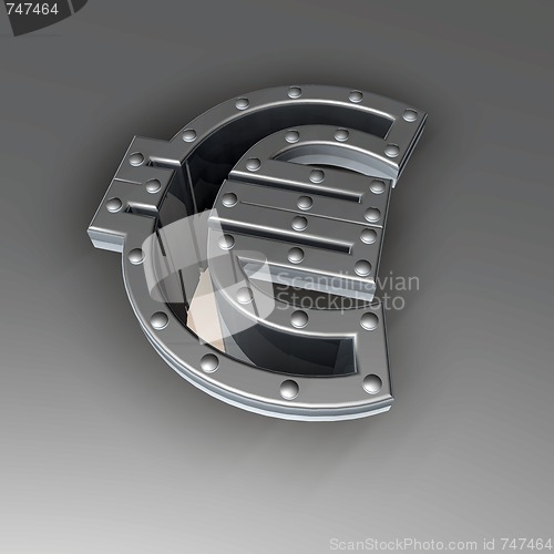 Image of metal euro symbol