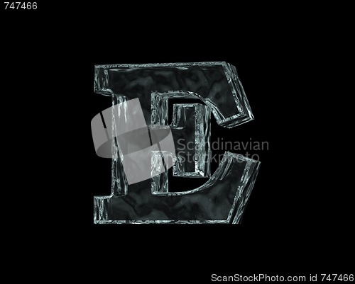 Image of frozen letter E