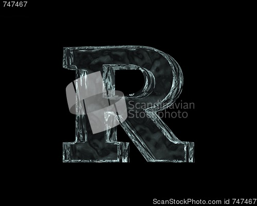 Image of frozen letter R