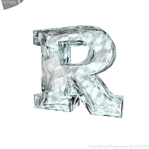 Image of frozen letter R