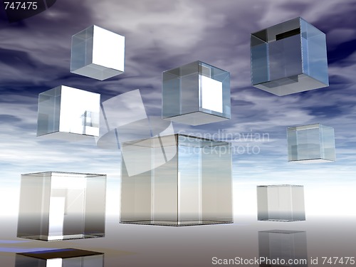 Image of glass cubes