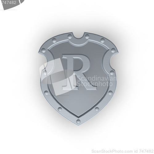 Image of shield with letter R