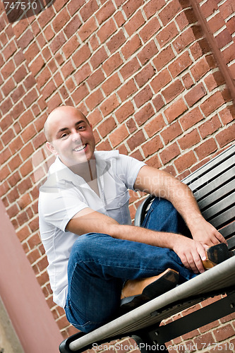 Image of Guy on a Bench
