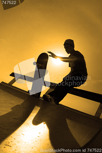 Image of Skateboarder Silhouette