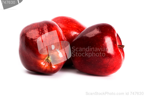 Image of three red apples