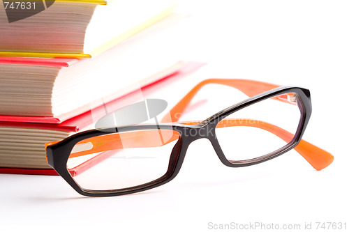 Image of books and glasses