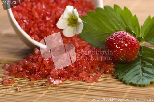 Image of Spa composition with strawberry