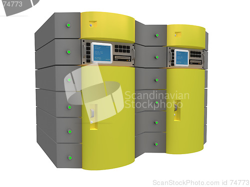 Image of Yellow 3d Server
