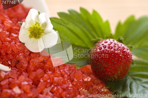 Image of Spa composition with strawberry