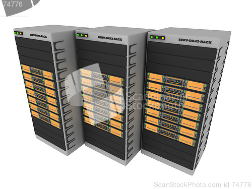 Image of 3d Servers-Orange #3