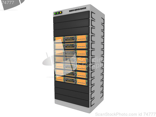 Image of 3d Servers-Orange #1