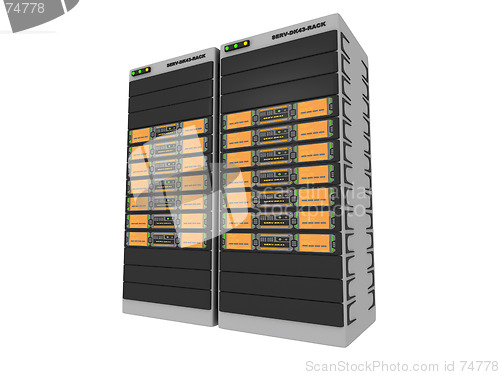 Image of 3d Servers-Orange #2