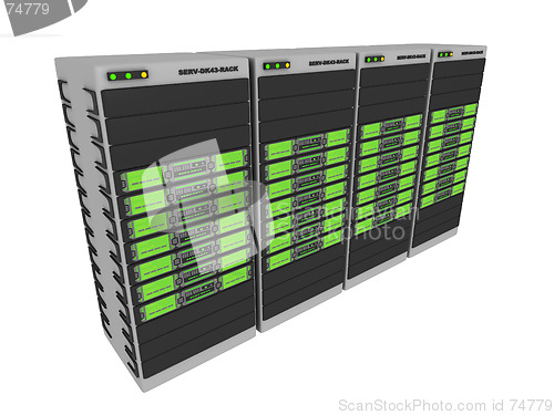 Image of 3d Servers-Green #2
