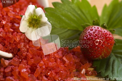 Image of Spa composition with strawberry