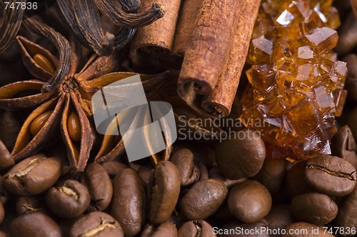 Image of aroma coffe. ingredients.