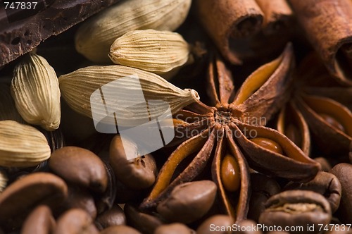Image of aroma coffe. ingredients.