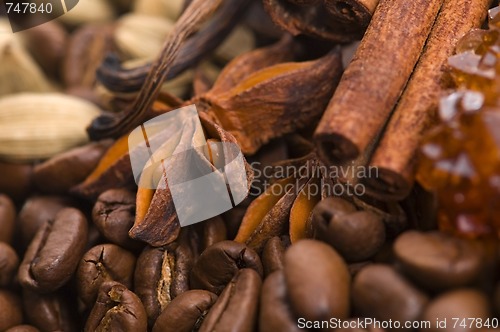 Image of aroma coffe. ingredients.