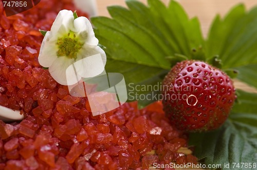Image of Spa composition with strawberry