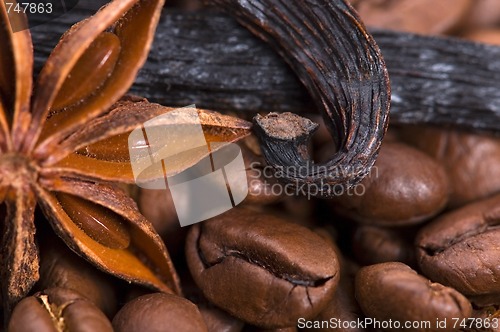 Image of aroma coffe. ingredients.