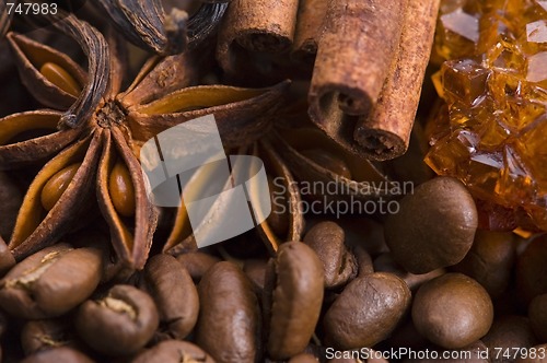 Image of aroma coffe. ingredients.