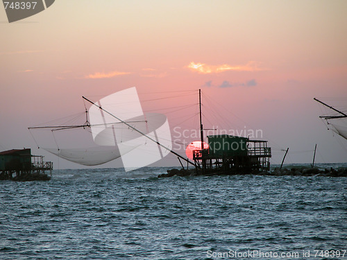 Image of Sunset in Marina di Pisa, Italy, 2005