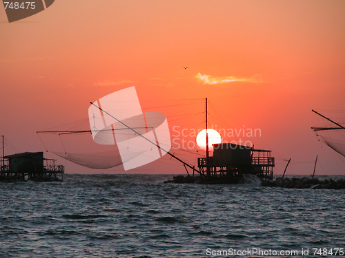 Image of Sunset in Marina di Pisa, Italy, 2005