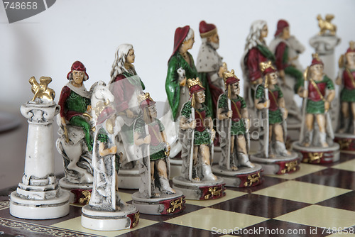 Image of Chess Christmas Decorations, Tuscany, Italy