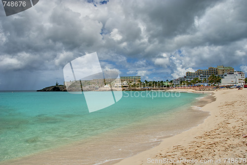 Image of Maho Bay, Saint Maarteen Coast, Dutch Antilles
