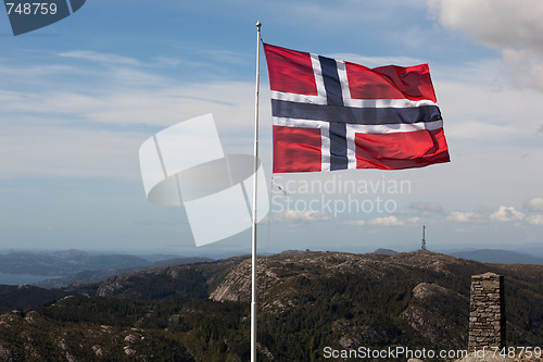 Image of Flag on top of Ulriken