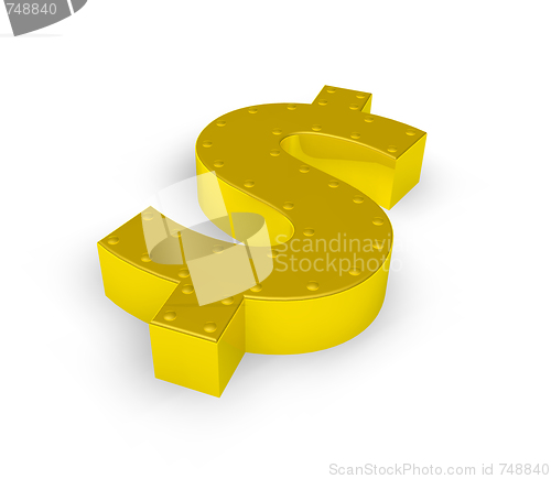 Image of golden dollar symbol