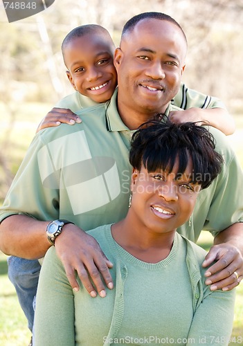 Image of Attractive African American Man, Woman and Child