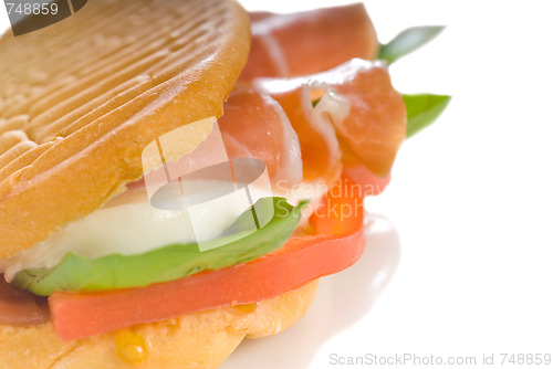 Image of panini caprese and parma ham