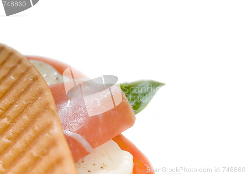 Image of panini caprese and parma ham