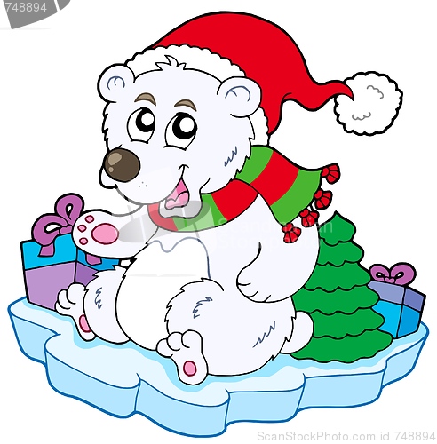 Image of Christmas polar bear