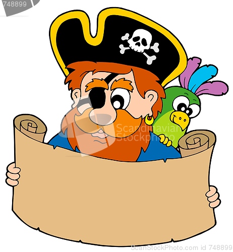 Image of Pirate reading treasure map