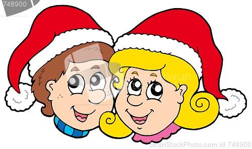 Image of Christmas boy and girl