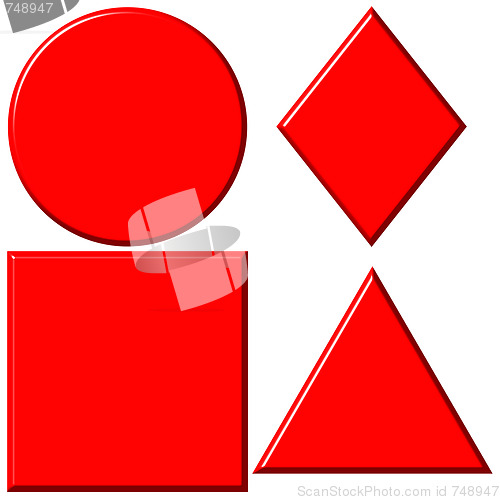 Image of 3D Red Shapes