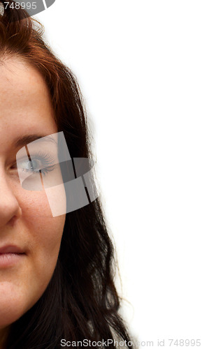 Image of Close up - Half portrait of normal woman