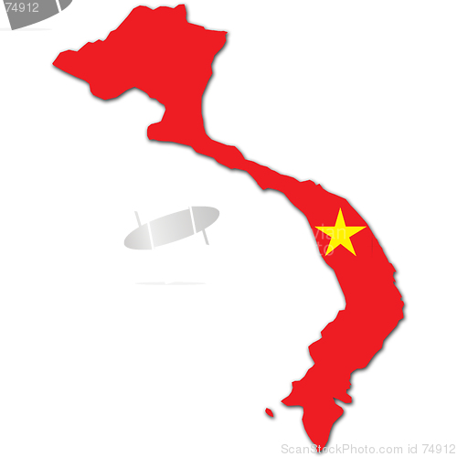 Image of vietnam map and flag