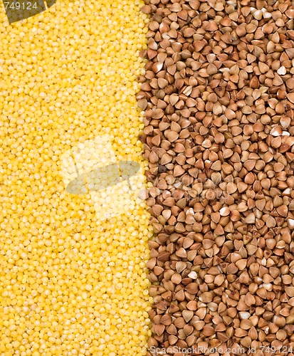 Image of Buckwheat and millet background