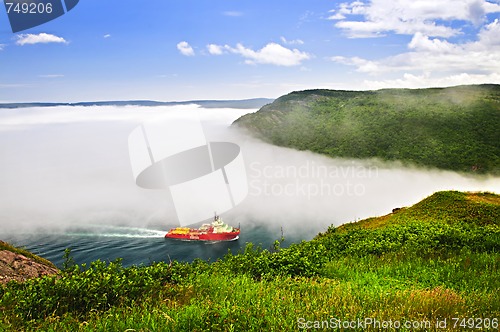 Image of Ship entering the Narrows of St John's